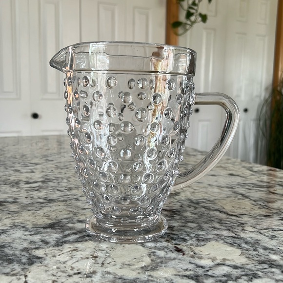Large 40.5 oz Glass Hobnail Pitcher - Picture 10 of 13